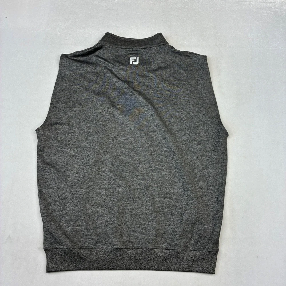 FootJoy Golf Vest Mens Large Gray Quarter Zip Cowboys Golf Club Performance Logo